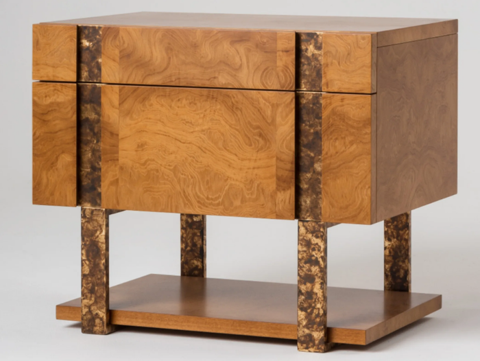 DIADEMA - Rectangular wooden bedside table with drawers _ Mantellassi 1926